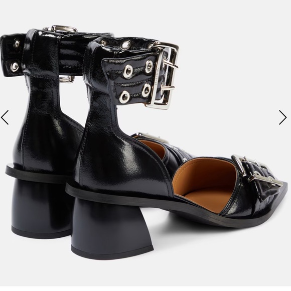 Ganni Buckle Open Cut Low Heel Pump NEW IN BOX - Picture 4 of 8